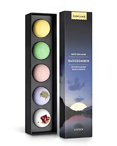 FJORLAND Badebomben Geschenkset 5 Stück Vegan und Bio