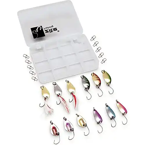 Forellen Blinkerset Zite Fishing 13-teilig für Spinnfischen