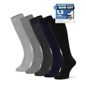 Kniestrümpfe OCERA 5 Paar für Damen und Herren in Grau-Mix 39/42
