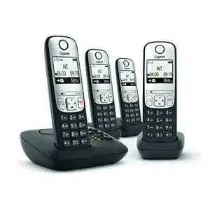 Gigaset A690A Quattro Telefonanlage in Schwarz