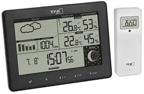 TFA Dostmann Wetterstation Elements mit mehrsprachigem Display
