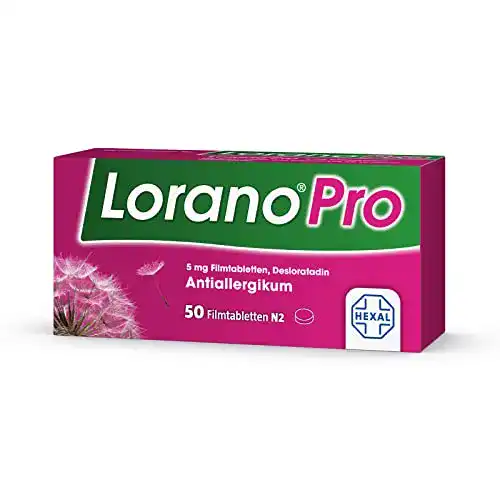 Allergietabletten Lorano Pro 5 mg Filmtabletten, 50 Stück