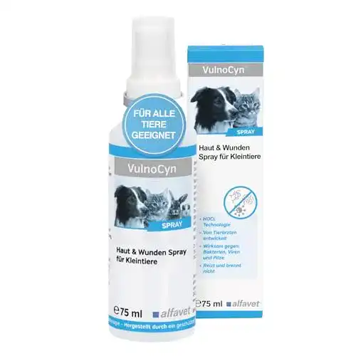 Wundspray für Hunde Alfavet VulnoCyn Spray 75 ml für Katzen und Kleinsäuger
