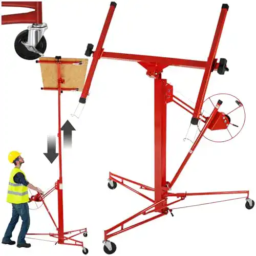 Plattenheber für Trockenbau Tectake XXL – Rigips Werkzeug für Innenausbau
