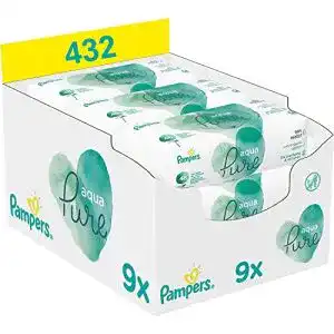 Baby Feuchttücher Pampers Aqua Pure, 432 Stück