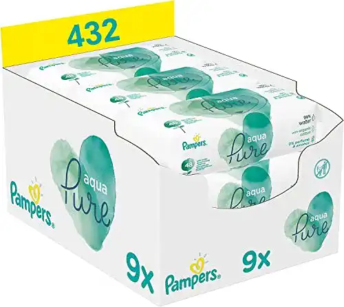 Baby Feuchttücher Pampers Aqua Pure, 432 Stück