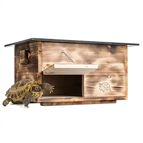 Schildkrötenhaus Woid Herz Premium SH1 aus 20mm Kiefernholz