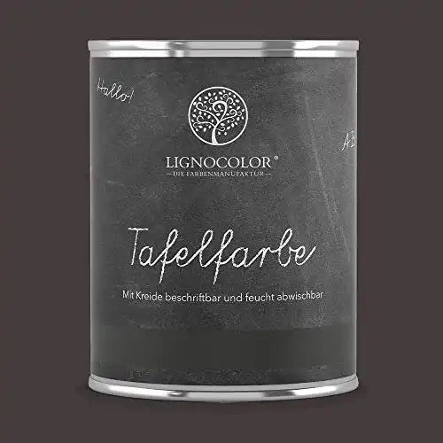 Tafelfarbe Lignocolor Tafellack 750ml Cement 02 für echten Tafel-Look