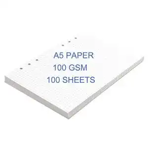 A5 Papier ThxMadam 6 Loch Kariert Nachfüllpapier 100 Blätter