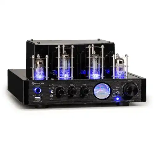 Auna Amp VT Röhrenverstärker HiFi-Verstärker 2x35W RMS für Stereo-Anlagen