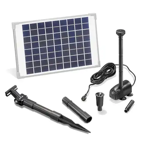 Solar Teichpumpe mit 10 Watt Solarmodul und 610 l/h Förderleistung