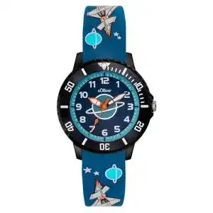 s.Oliver Unisex Kinder Analog Quarzuhr mit Silikonarmband
