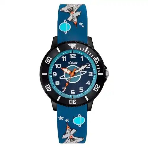 s.Oliver Unisex Kinder Analog Quarzuhr mit Silikonarmband