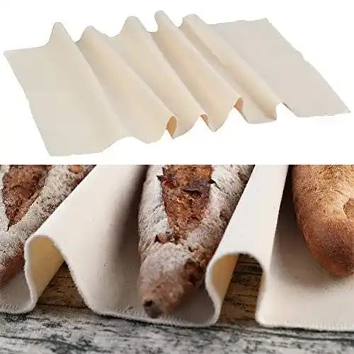 Bäckerleinen Thetho Gärtuch für Baguettes und Brotteig, 45 x 75 cm
