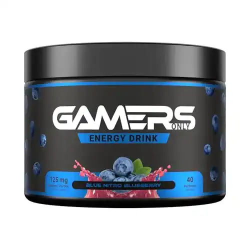 Gamers Only Energy Pulver Blue Nitro Blueberry mit Koffein und Vitaminen
