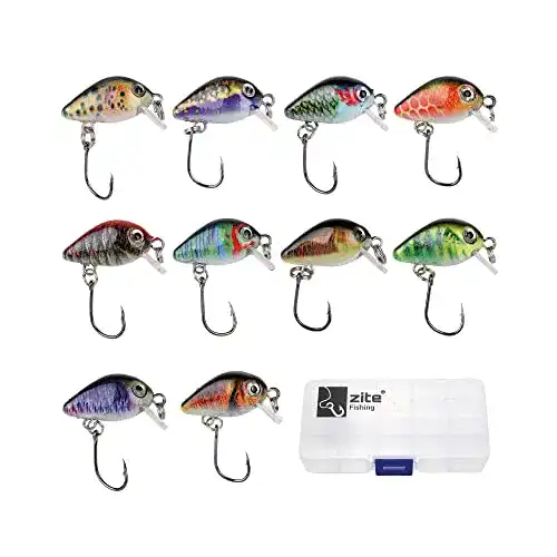 Forellenwobbler Zite Fishing Mini-Wobbler Set, 10 Ultra-Light Kunstköder