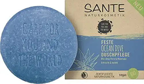Salzseife Sante Naturkosmetik – Feste Duschseife mit Aloe und Meersalz