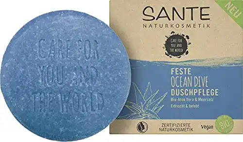 Salzseife Sante Naturkosmetik – Feste Duschseife mit Aloe und Meersalz