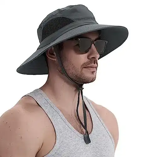 Sonnenhut für Herren und Damen mit UV-Schutz und breiter Krempe