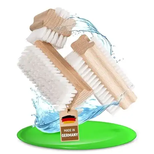Nagelbürste aus Holz im 3er Set mit stabilen Borsten