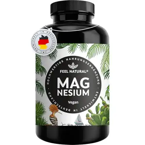 Magnesium-Tabletten Feel Natural Magnesium Kapseln mit 365 Stück