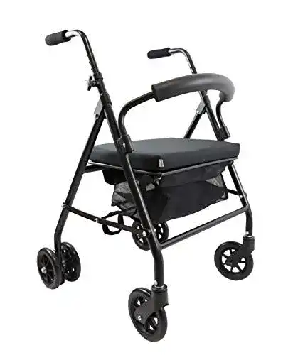 Kmina Wohnungsrollator faltbar mit Sitz – leicht und schmal
