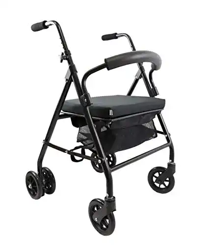 Kmina Wohnungsrollator faltbar mit Sitz – leicht und schmal