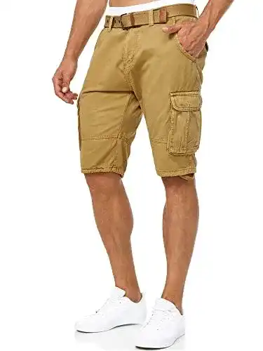 Cargo-Shorts Herren von Indicode Monroe in Camouflage-Optik