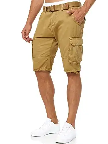 Cargo-Shorts Herren von Indicode Monroe in Camouflage-Optik