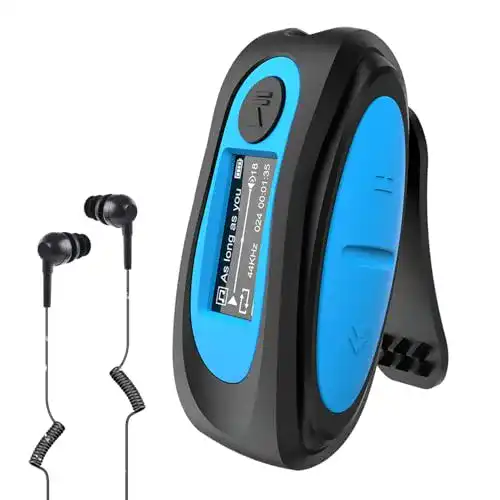 AGPTEK IPX8 Wasserdichter MP3-Player mit 8GB Speicher für Sport