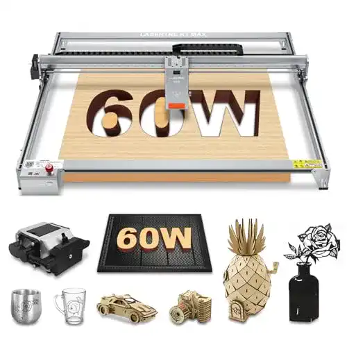Lasergraviermaschine Laser Tree 60W mit Luftpumpe und 800x600mm Gravurfläche