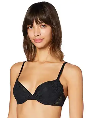 Push Up BH Iris & Lilly Damen Schwarz 70D mit Spitze