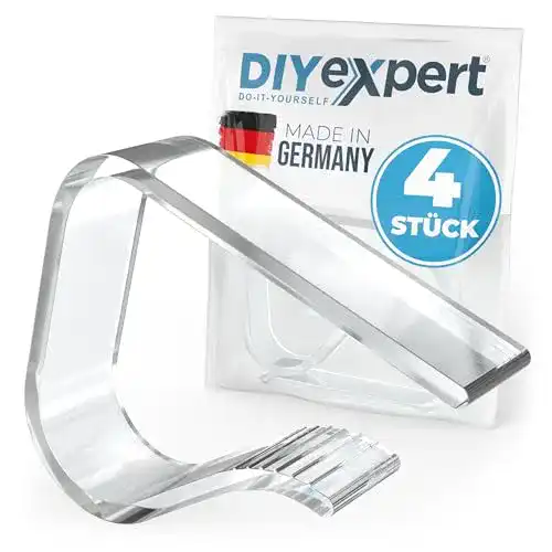 Tischklammern Diyexpert für Tischtücher Transparent, Made in Germany