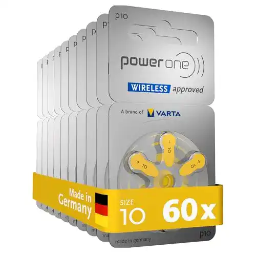 Varta Power One Hörgerätebatterien Typ 10 – 60 Stück Vorratspack
