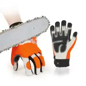 Schnittschutzhandschuhe für Kettensägen 1 Paar Rindslederhandschuhe
