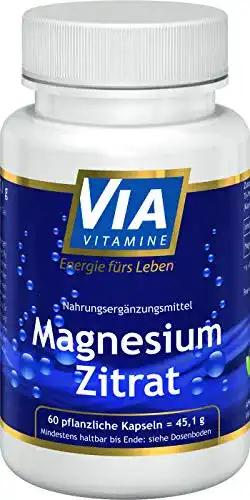 Magnesiumcitrat-Kapseln von Via Vitamine im Vergleich