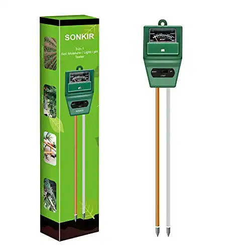 Bodentester Sonkir MS02 3-in-1 für pH-Wert, Feuchtigkeit und Licht