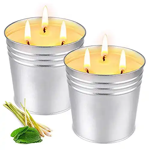 OFUN Citronella Kerze 2×15 Oz für Outdoor Nutzung