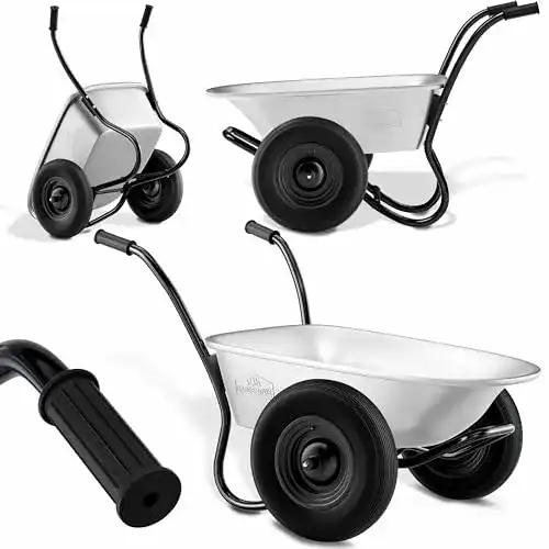 Profi Schubkarre Gardebruk 2-Rad 150kg 100L für Garten und Baustelle