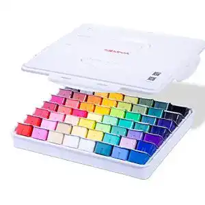 Gouachefarben Set MIYA mit 56 Farben und 30 ml pro Becher