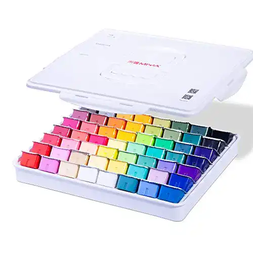 Gouachefarben Set MIYA mit 56 Farben und 30 ml pro Becher