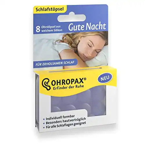 Silikon Ohrstöpsel OHROPAX Gute Nacht für besseren Schlaf