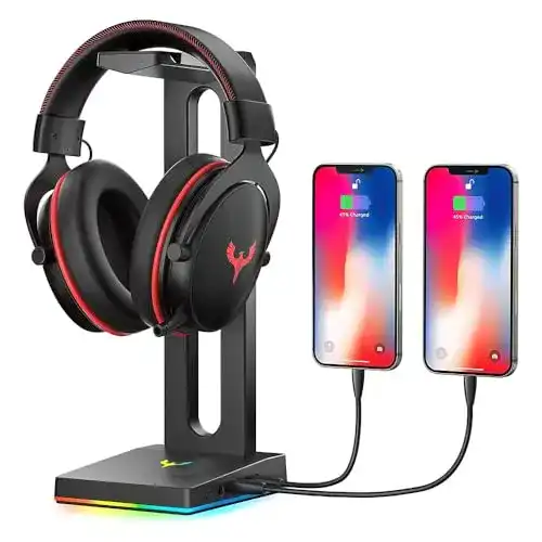 Kopfhörerständer Blade Hawks RGB mit USB-Anschlüssen und Aux
