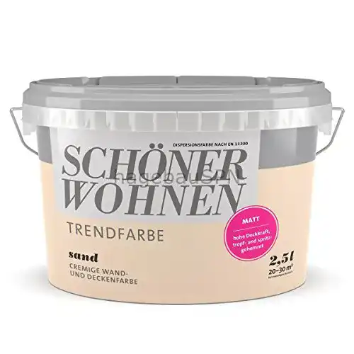 Schöner Wohnen Wandfarbe 2,5 Liter Trendfarbe Sand