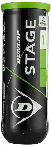 Dunlop Tennisbälle Stage 1 Green für Kinder und Anfänger