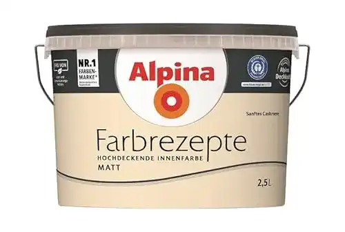Beige Wandfarbe Alpina Farbrezepte für Innenräume, matt, 2,5 L