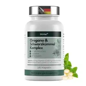 Oregano Öl Kapseln Exvital Oregano & Schwarzkümmelöl Komplex 180 Stück