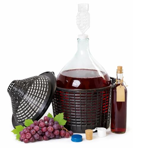 Gärballon Mikoni 25L mit Korb, Gärröhrchen und 3 Korken
