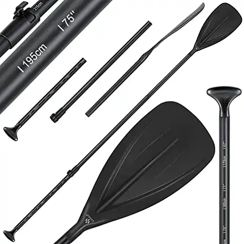 3-teiliges Stechpaddel Kesser für Kajak und SUP verstellbar 165-215 cm