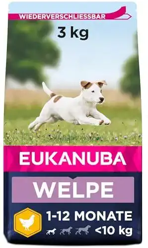 Eukanuba Welpenfutter mit frischem Huhn für kleine Rassen
